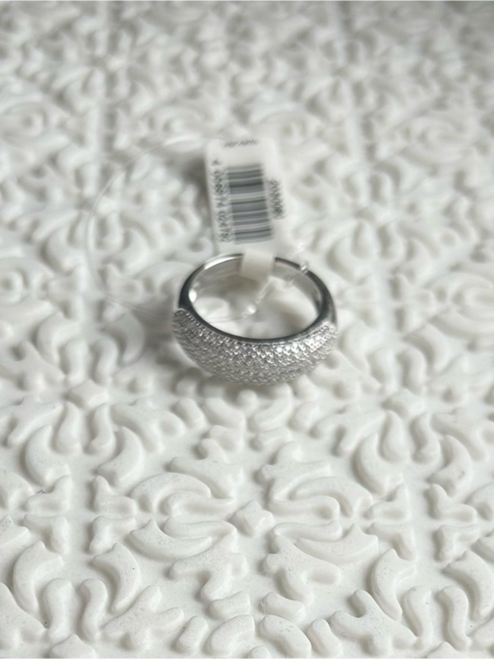 NWT NOELANI 925 Sterling Silver Ring, White Zirconia Stones, Size 7
